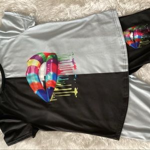 Womens co-ord black and grey shorts set